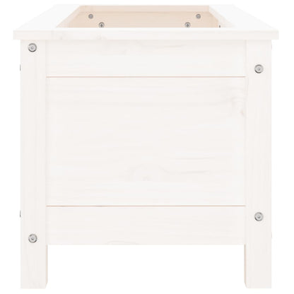 vidaXL Pflanzkübel Weiß 82,5x40x39 cm Massivholz Kiefer