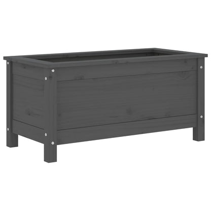 vidaXL Pflanzkübel Grau 82,5x40x39 cm Massivholz Kiefer