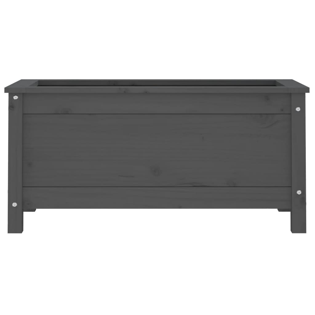 vidaXL Pflanzkübel Grau 82,5x40x39 cm Massivholz Kiefer