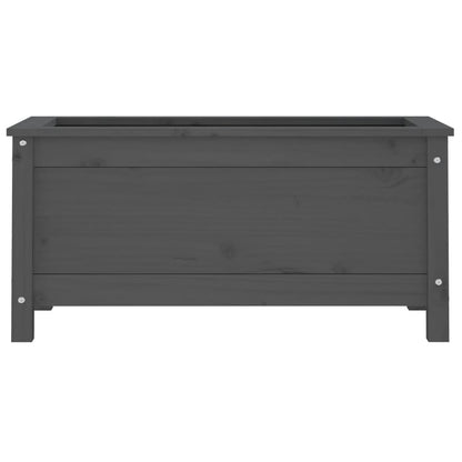 vidaXL Pflanzkübel Grau 82,5x40x39 cm Massivholz Kiefer
