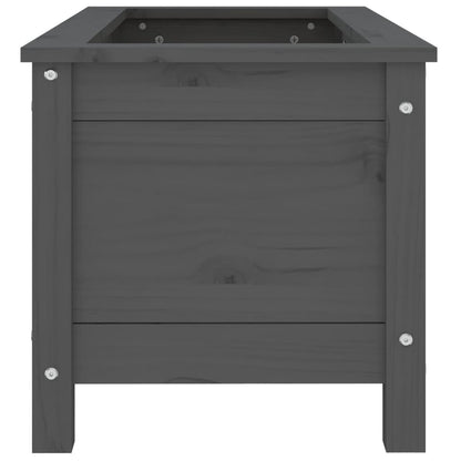 vidaXL Pflanzkübel Grau 82,5x40x39 cm Massivholz Kiefer