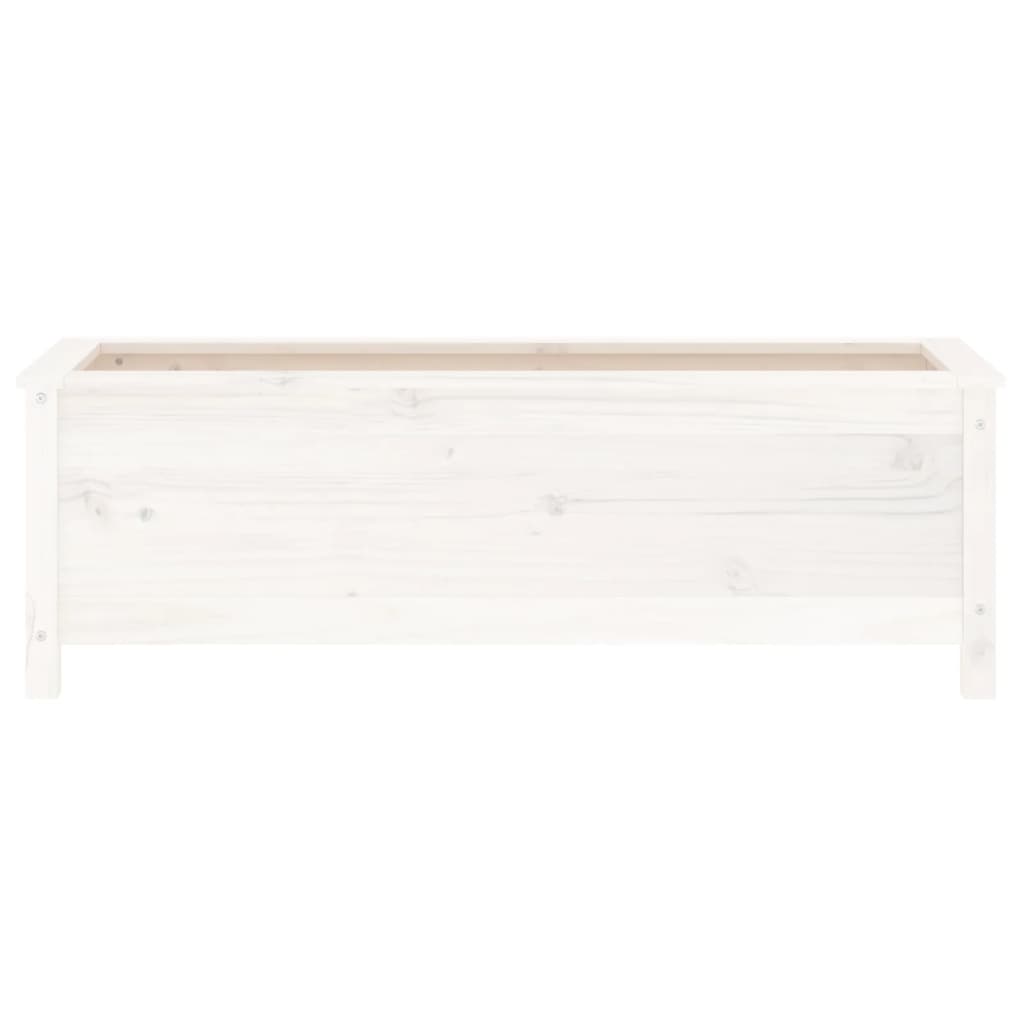 vidaXL Hochbeet Weiß 119,5x40x39 cm Massivholz Kiefer