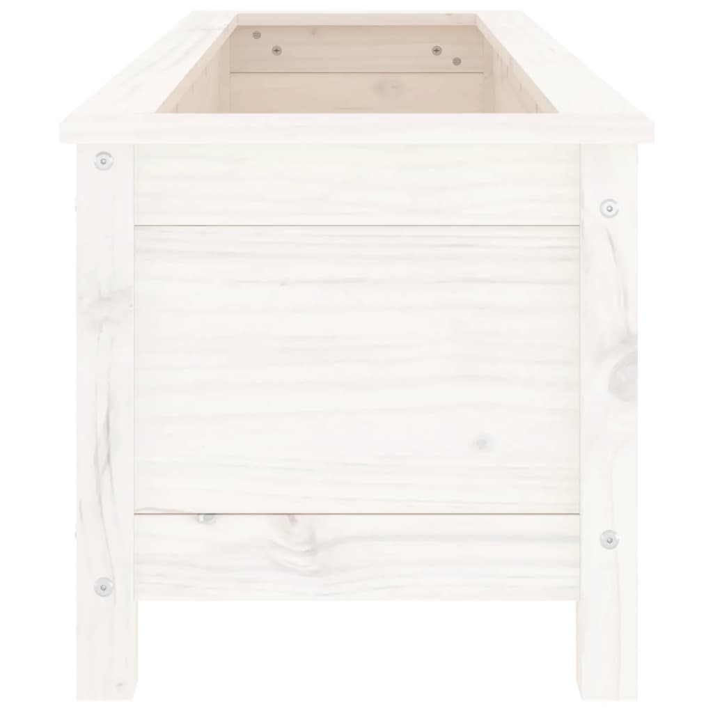 vidaXL Hochbeet Weiß 119,5x40x39 cm Massivholz Kiefer