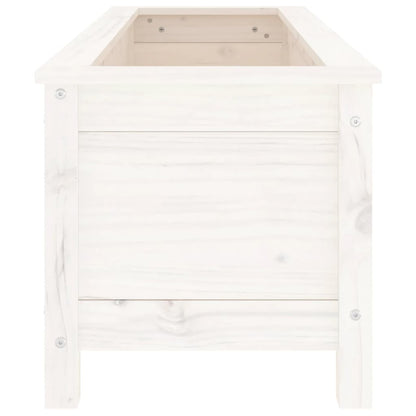 vidaXL Hochbeet Weiß 119,5x40x39 cm Massivholz Kiefer