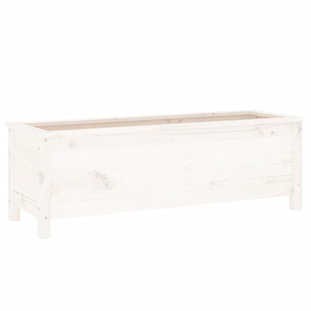 vidaXL Hochbeet Weiß 119,5x40x39 cm Massivholz Kiefer