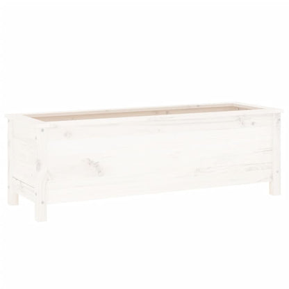 vidaXL Hochbeet Weiß 119,5x40x39 cm Massivholz Kiefer
