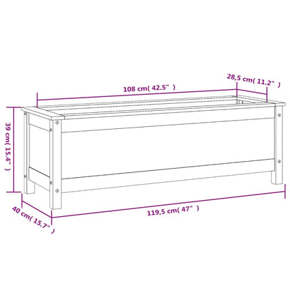 vidaXL Hochbeet Honigbraun 119,5x40x39 cm Massivholz Kiefer
