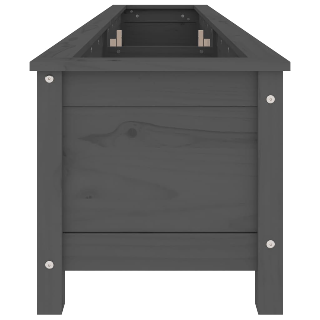 vidaXL Hochbeet Grau 199,5x40x39 cm Massivholz Kiefer