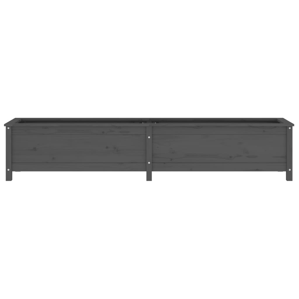 vidaXL Hochbeet Grau 199,5x40x39 cm Massivholz Kiefer