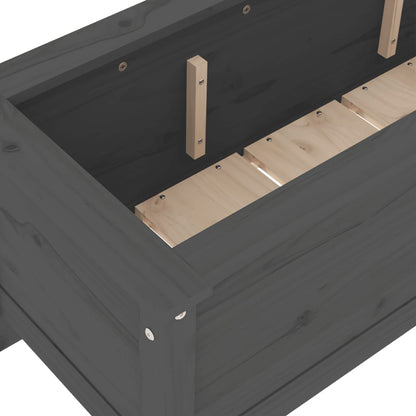 vidaXL Hochbeet Grau 199,5x40x39 cm Massivholz Kiefer