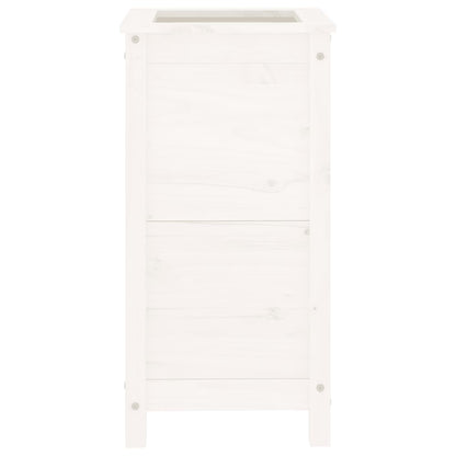 vidaXL Pflanzkübel Weiß 40x40x78 cm Massivholz Kiefer
