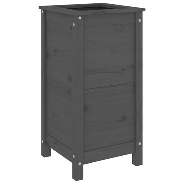 vidaXL Jardinière Gris 40x40x78 cm Bois de pin massif