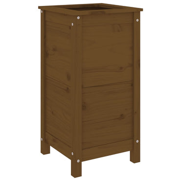 vidaXL Jardinière Bois de pin massif Marron miel 40x40x78 cm