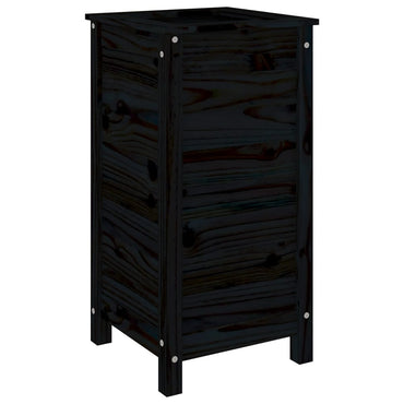 vidaXL Jardinière noire 40x40x78 cm en pin massif