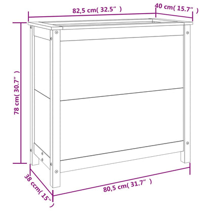 vidaXL Pflanzkübel Honigbraun 82,5x40x78 cm Massivholz Kiefer