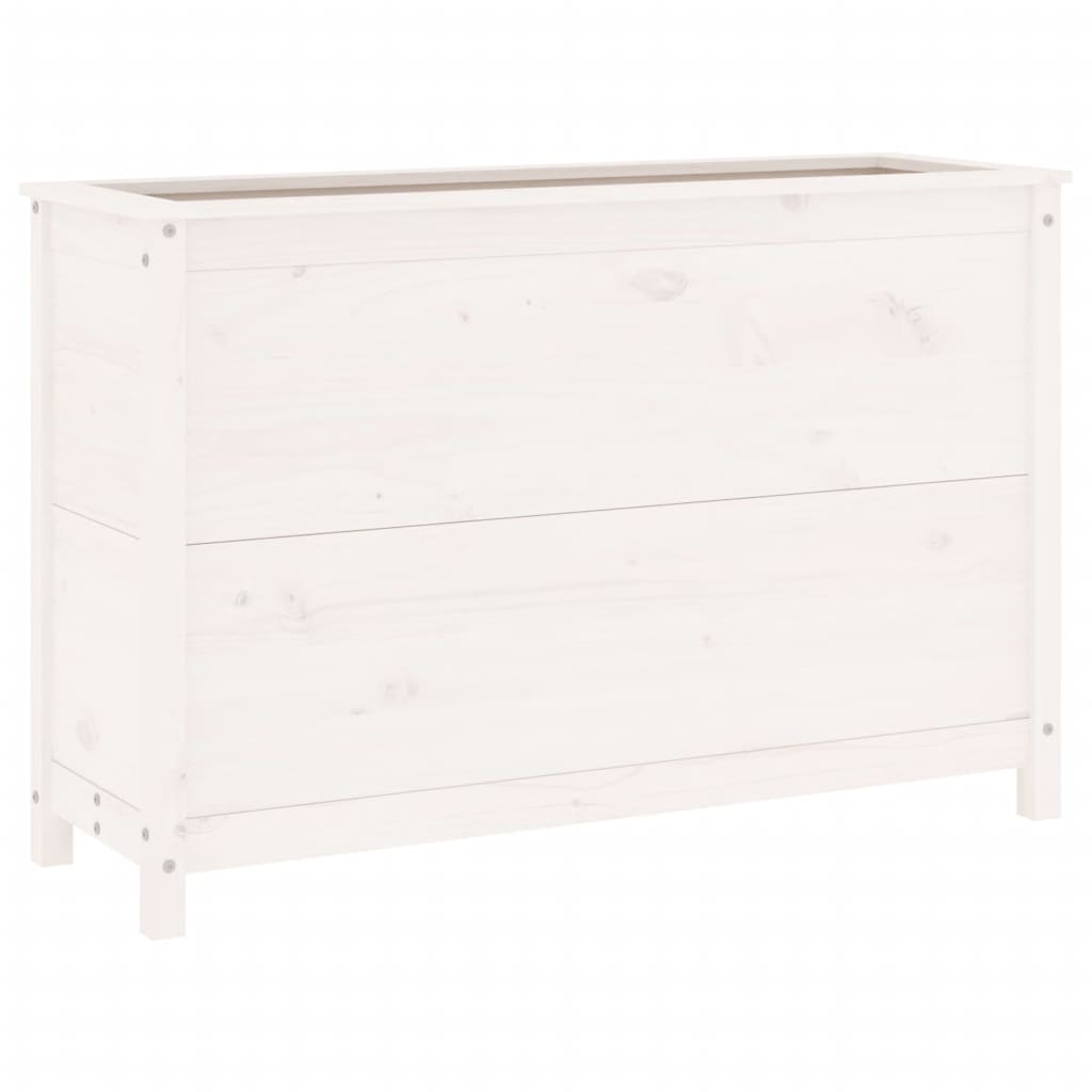 vidaXL Hochbeet Weiß 119,5x40x78 cm Massivholz Kiefer