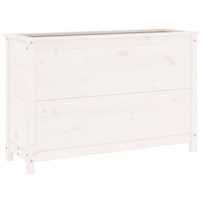 vidaXL Hochbeet Weiß 119,5x40x78 cm Massivholz Kiefer