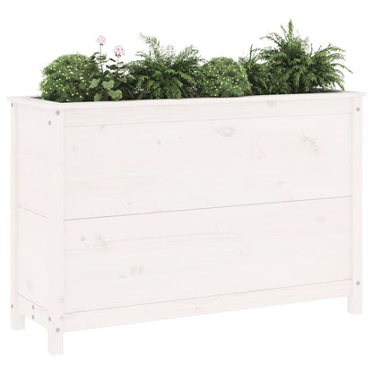 vidaXL Hochbeet Weiß 119,5x40x78 cm Massivholz Kiefer