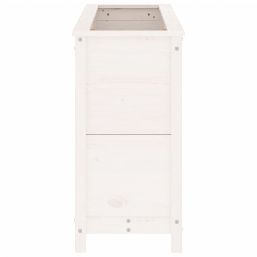 vidaXL Hochbeet Weiß 119,5x40x78 cm Massivholz Kiefer