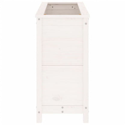 vidaXL Hochbeet Weiß 119,5x40x78 cm Massivholz Kiefer