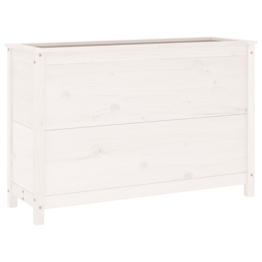 vidaXL Hochbeet Weiß 119,5x40x78 cm Massivholz Kiefer