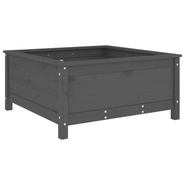 vidaXL Jardinière gris 82,5x82,5x39 cm Pin massif