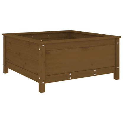 vidaXL Pflanzkübel Honigbraun 82,5x82,5x39 cm Massivholz Kiefer