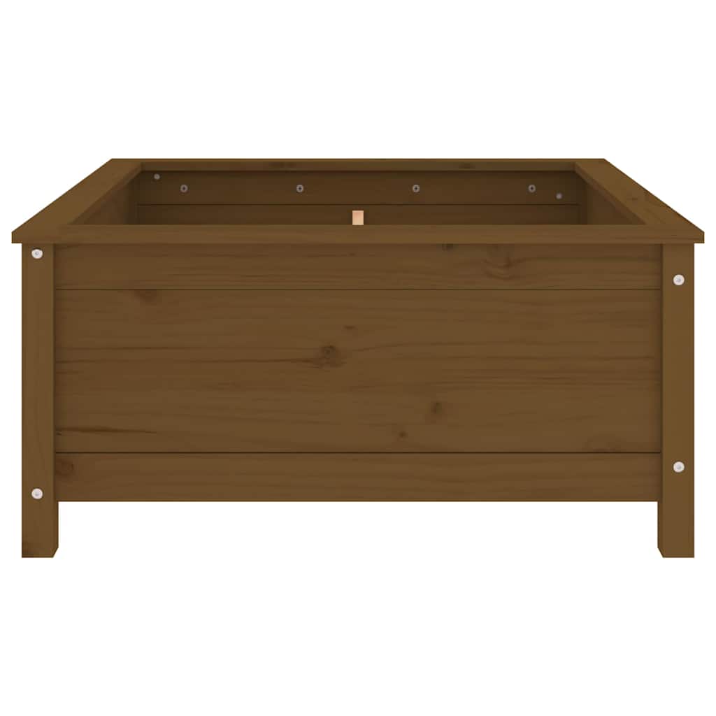 vidaXL Pflanzkübel Honigbraun 82,5x82,5x39 cm Massivholz Kiefer