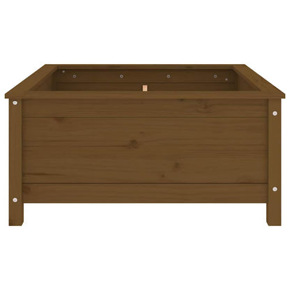 vidaXL Pflanzkübel Honigbraun 82,5x82,5x39 cm Massivholz Kiefer