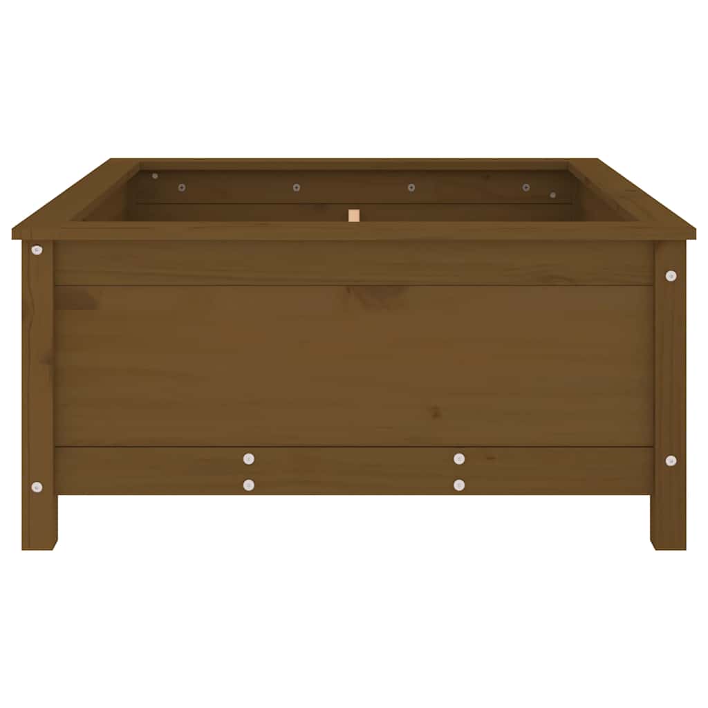 vidaXL Pflanzkübel Honigbraun 82,5x82,5x39 cm Massivholz Kiefer