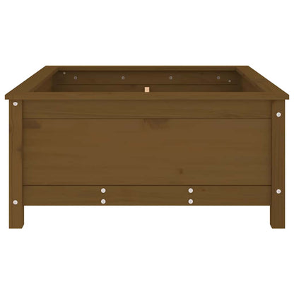 vidaXL Pflanzkübel Honigbraun 82,5x82,5x39 cm Massivholz Kiefer