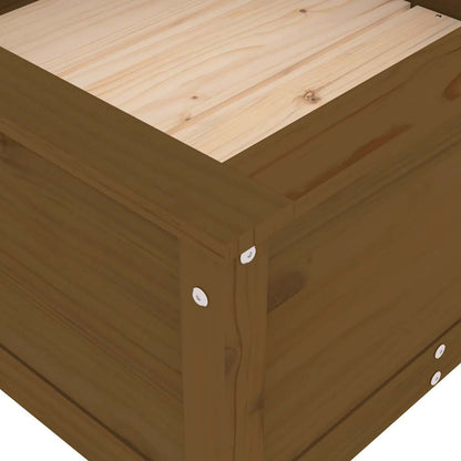 vidaXL Pflanzkübel Honigbraun 82,5x82,5x39 cm Massivholz Kiefer