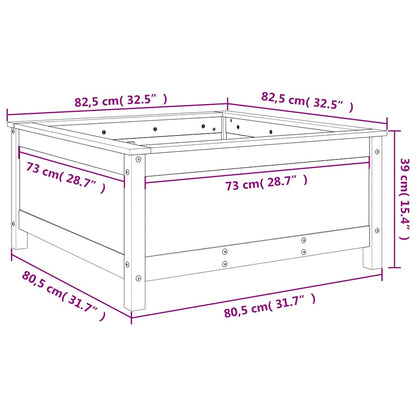 vidaXL Pflanzkübel Honigbraun 82,5x82,5x39 cm Massivholz Kiefer