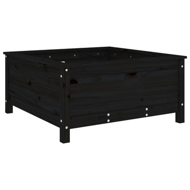 vidaXL Jardinière noire 82,5x82,5x39 cm en pin massif