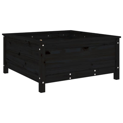 vidaXL Pflanzkübel Schwarz 82,5x82,5x39 cm Massivholz Kiefer