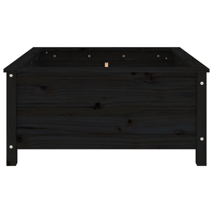 vidaXL Pflanzkübel Schwarz 82,5x82,5x39 cm Massivholz Kiefer