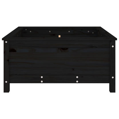 vidaXL Pflanzkübel Schwarz 82,5x82,5x39 cm Massivholz Kiefer