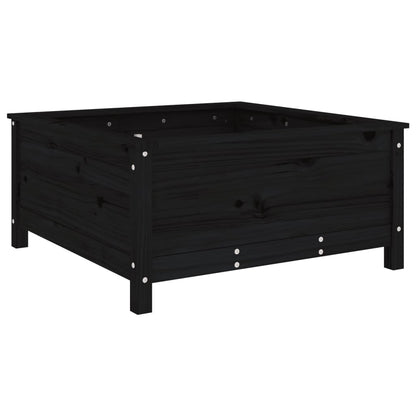 vidaXL Pflanzkübel Schwarz 82,5x82,5x39 cm Massivholz Kiefer