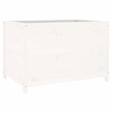 vidaXL Hochbeet Weiß 119,5x82,5x78 cm Massivholz Kiefer