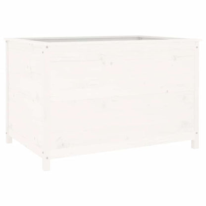 vidaXL Hochbeet Weiß 119,5x82,5x78 cm Massivholz Kiefer