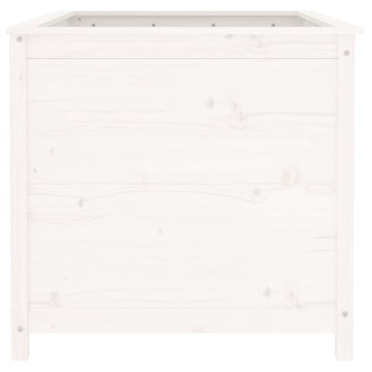 vidaXL Hochbeet Weiß 119,5x82,5x78 cm Massivholz Kiefer