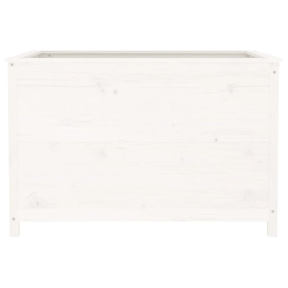 vidaXL Hochbeet Weiß 119,5x82,5x78 cm Massivholz Kiefer