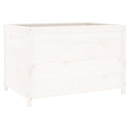 vidaXL Hochbeet Weiß 119,5x82,5x78 cm Massivholz Kiefer
