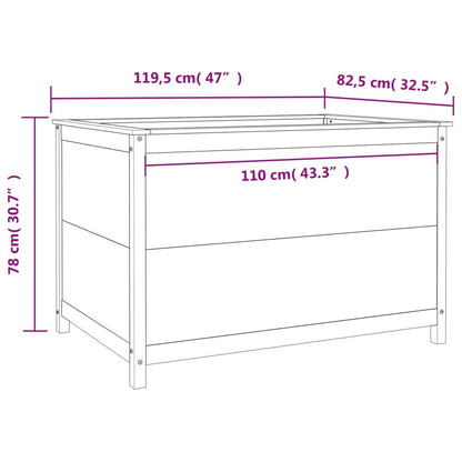 vidaXL Hochbeet Honigbraun 119,5x82,5x78 cm Massivholz Kiefer