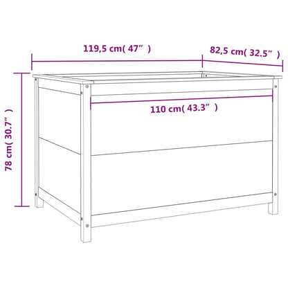 vidaXL Hochbeet 119,5x82,5x78 cm Massivholz Douglasie