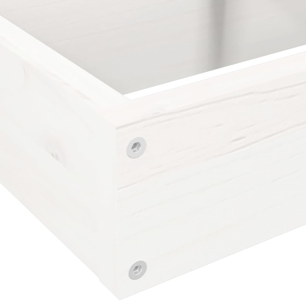 vidaXL Pflanzentreppe 4 Stufen 80,5x79x36 cm Weiß Massivholz Kiefer