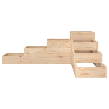 vidaXL Garten-Pflanzgefäß 4-stufig 106x104,5x36 cm Massivholz Kiefer