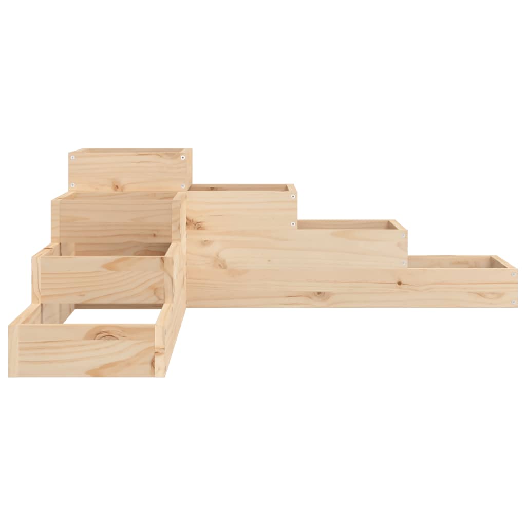 vidaXL Garten-Pflanzgefäß 4-stufig 106x104,5x36 cm Massivholz Kiefer