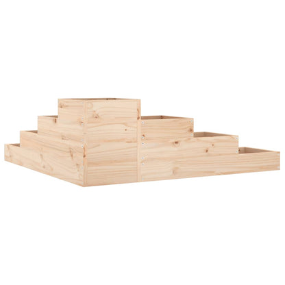 vidaXL Garten-Pflanzgefäß 4-stufig 106x104,5x36 cm Massivholz Kiefer