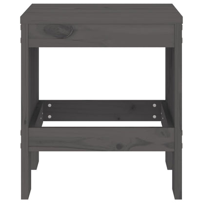 vidaXL Gartenhocker 2 Stk. Grau 40x36x45 cm Massivholz Kiefer